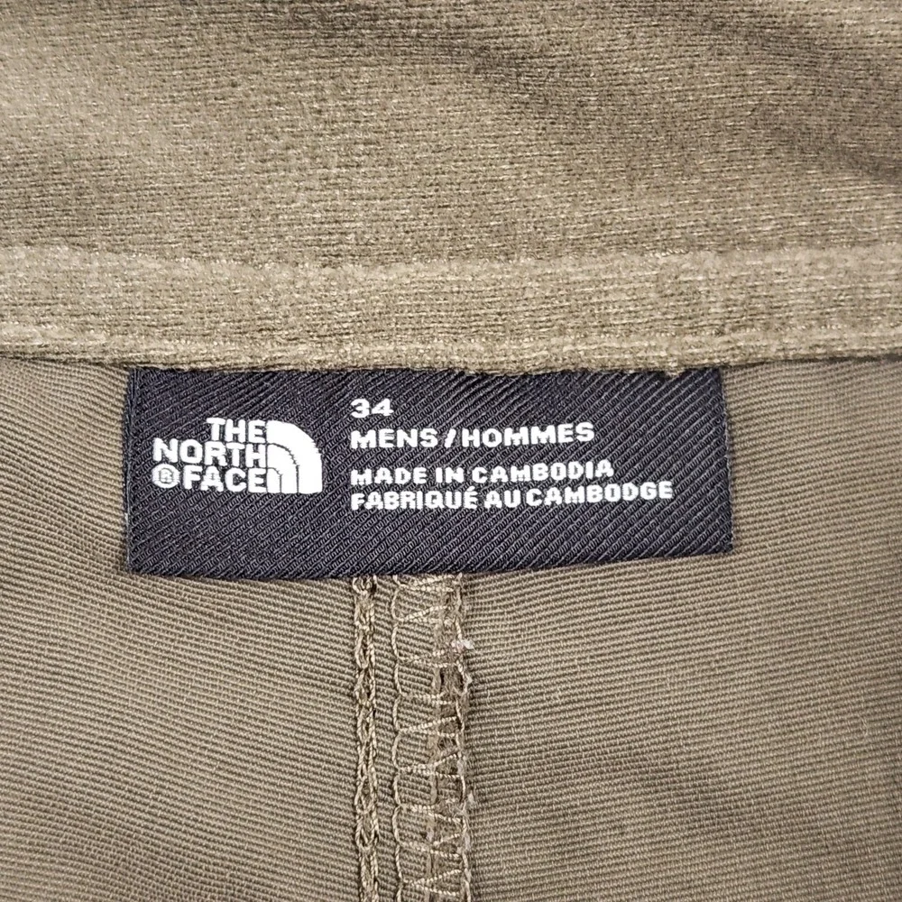 The North Face Shorts Mens 34 Green Belted Cargo Hiking Breathable Unlined